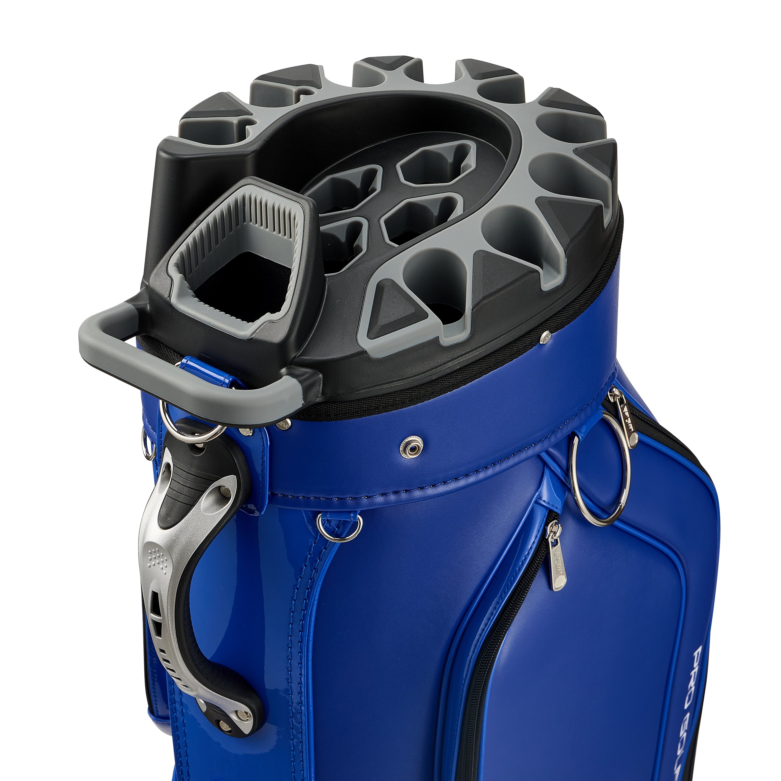 PGM Golf Cart Bag 14 Way Organizer Divider Silent Top Waterproof Bag/Blue leather