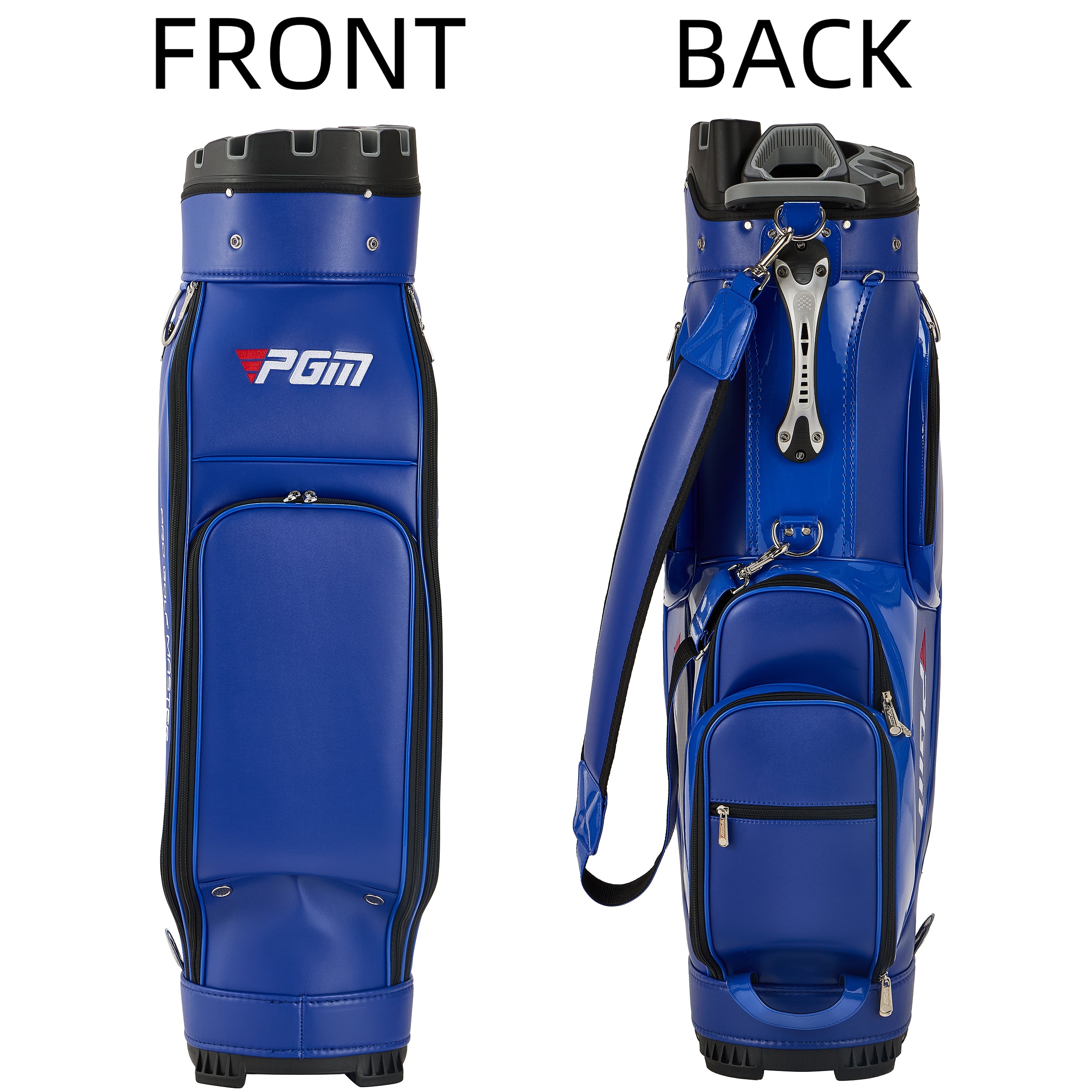 PGM Golf Cart Bag 14 Way Organizer Divider Silent Top Waterproof Bag/Blue leather