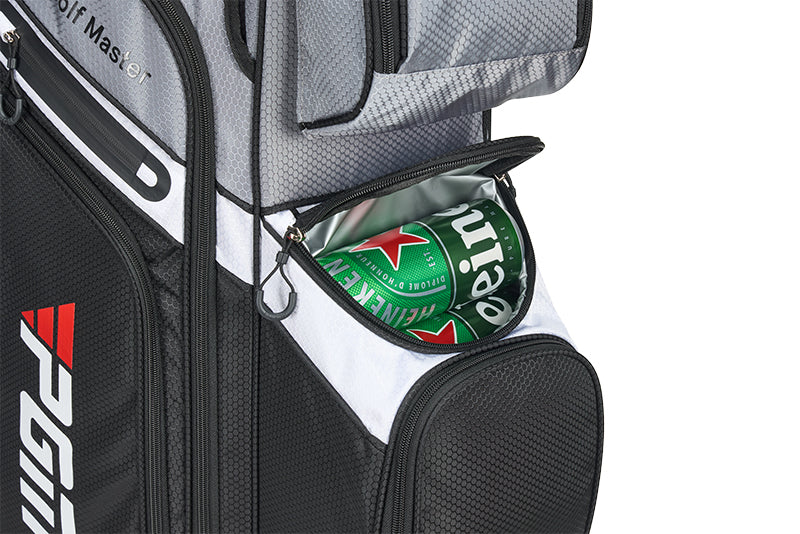 PGM Golf Cart Bag 14 Way Organizer Divider Silent Top Waterproof Bag/Black