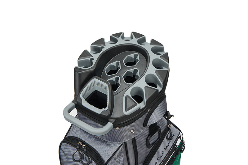 PGM Golf Cart Bag 14 Way Organizer Divider Silent Top Waterproof Bag/green