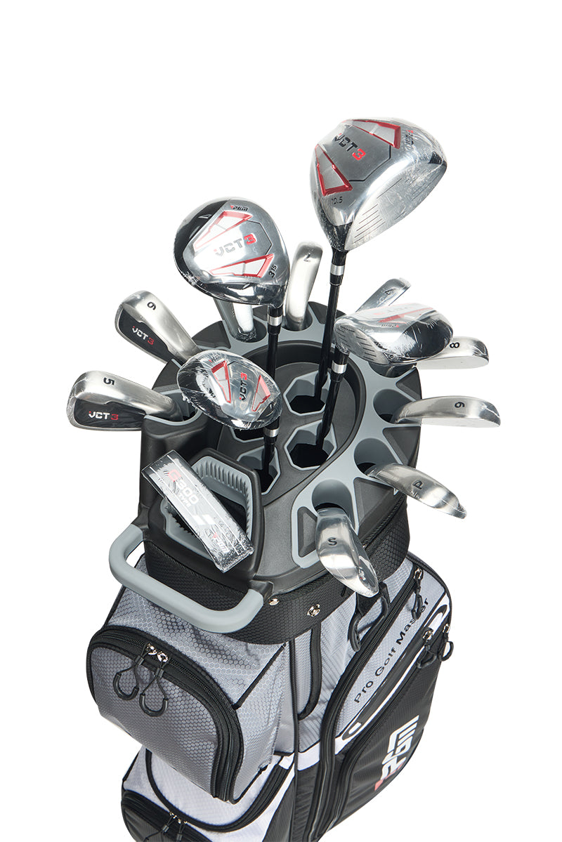 PGM Golf Cart Bag 14 Way Organizer Divider Silent Top Waterproof Bag/Black