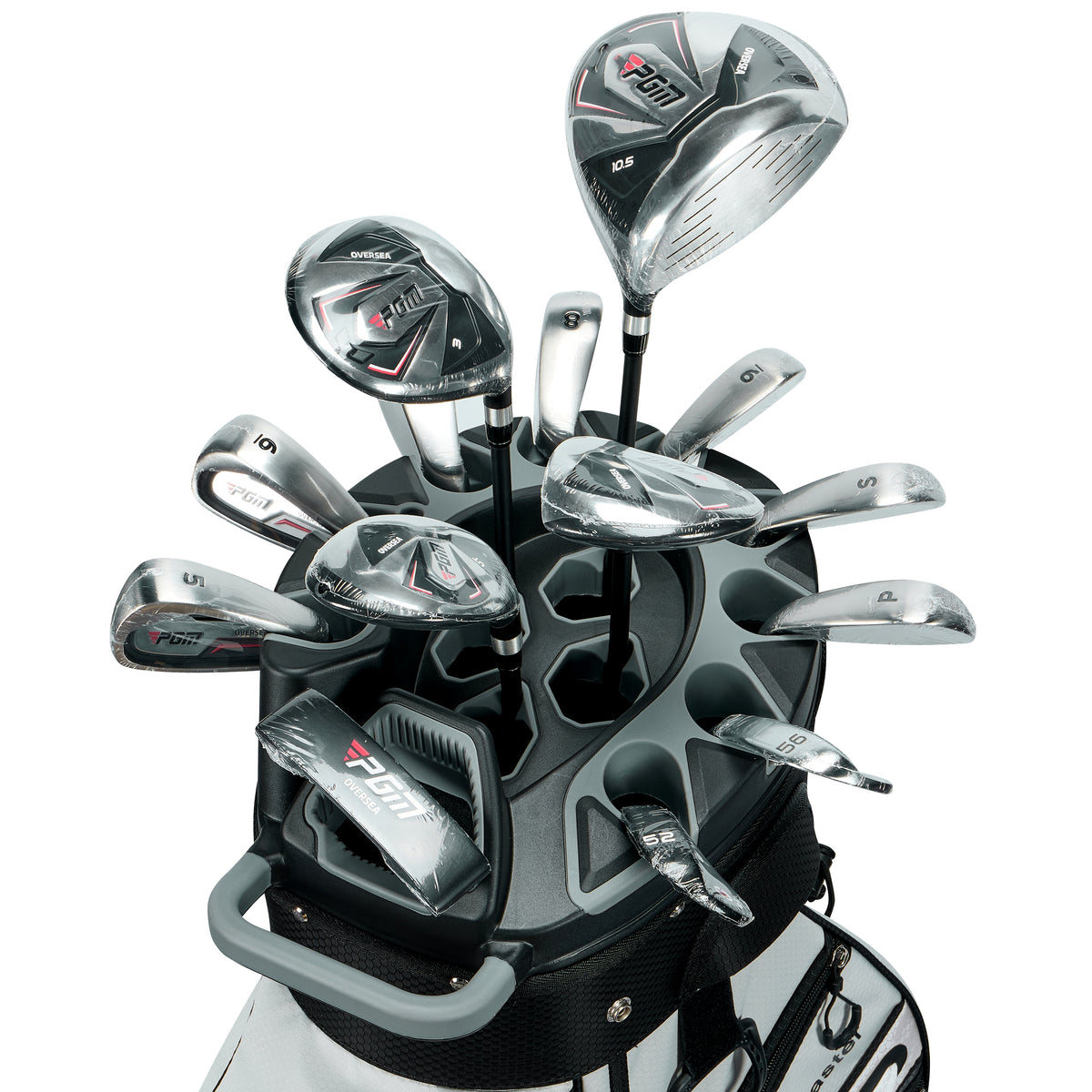 PGM Golf Cart Bag 14 Way Organizer Divider Silent Top Waterproof Bag