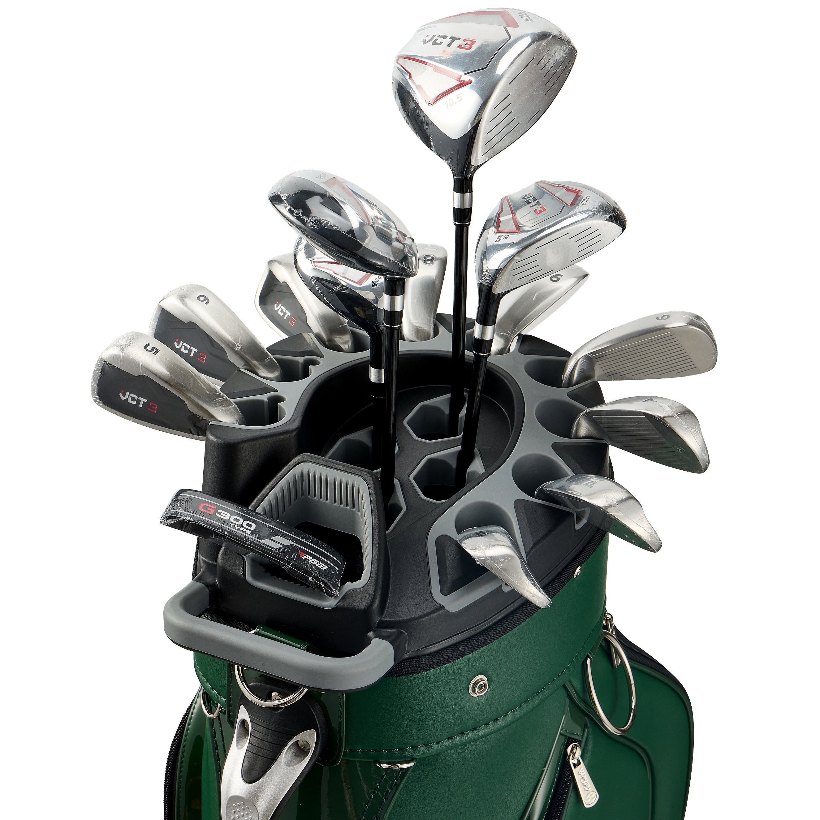 PGM – sac de chariot de Golf, organisateur à 14 voies, séparateur supérieur silencieux/noir