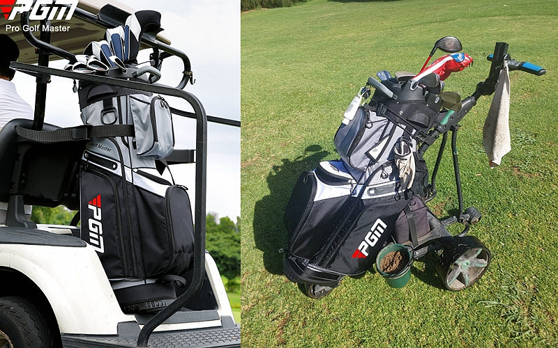 PGM Golf Cart Bag 14 Way Organizer Divider Silent Top Waterproof Bag/Black