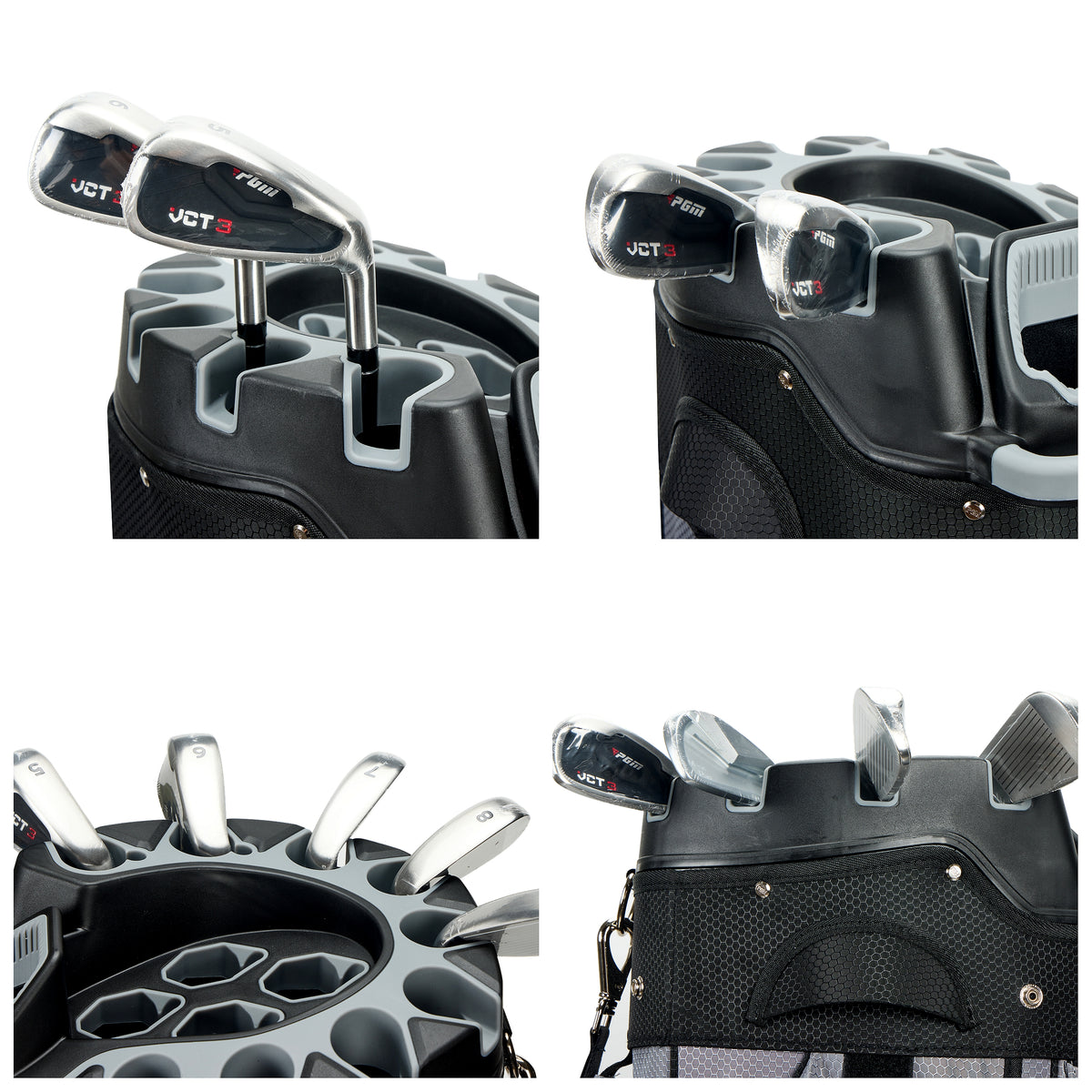 PGM Golf Cart Bag 14 Way Organizer Divider Silent Top Waterproof Bag
