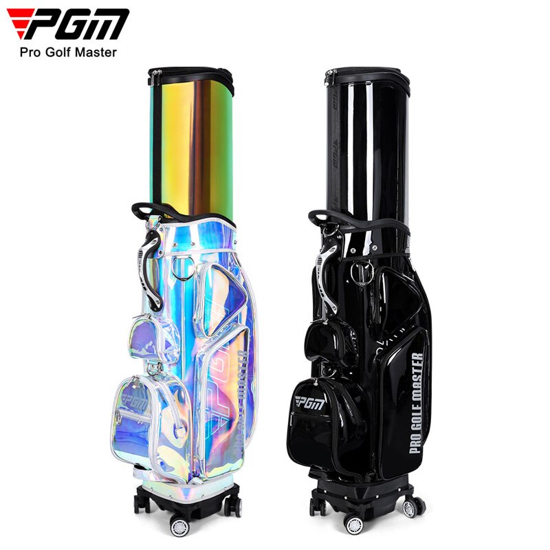 PGM Women Golf Bag Colorful Expansion TPU Waterproof Four-wheel Flat Push Air Consignment Bags Dust-proof Rain Cover Gift QB122