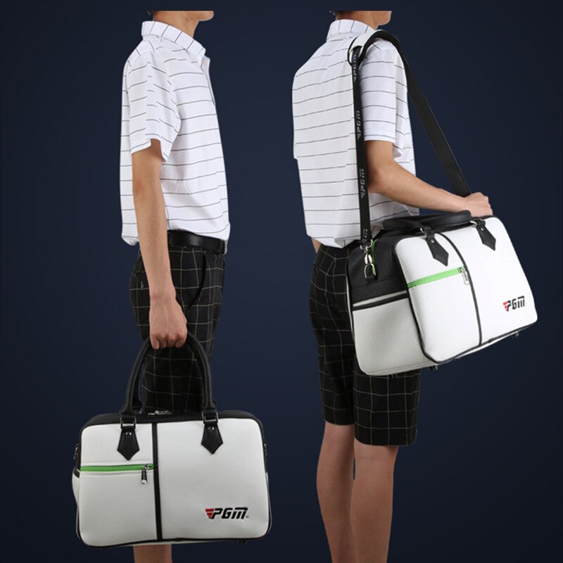 PGM Golf Clothing Bag Men's and women's PU Shoes bag Cross Body Shoulder Bag Large capacity ultra light and portable YWB017