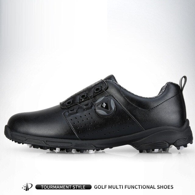 PGM Golf Shoes Men's Waterproof Sports Shoes Spikes Anti-skid Sport Sneaker Male Knobs Buckle Golf Shoes XZ096