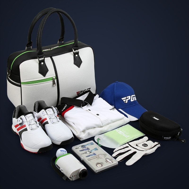 PGM Golf Clothing Bag Men's and women's PU Shoes bag Cross Body Shoulder Bag Large capacity ultra light and portable YWB017