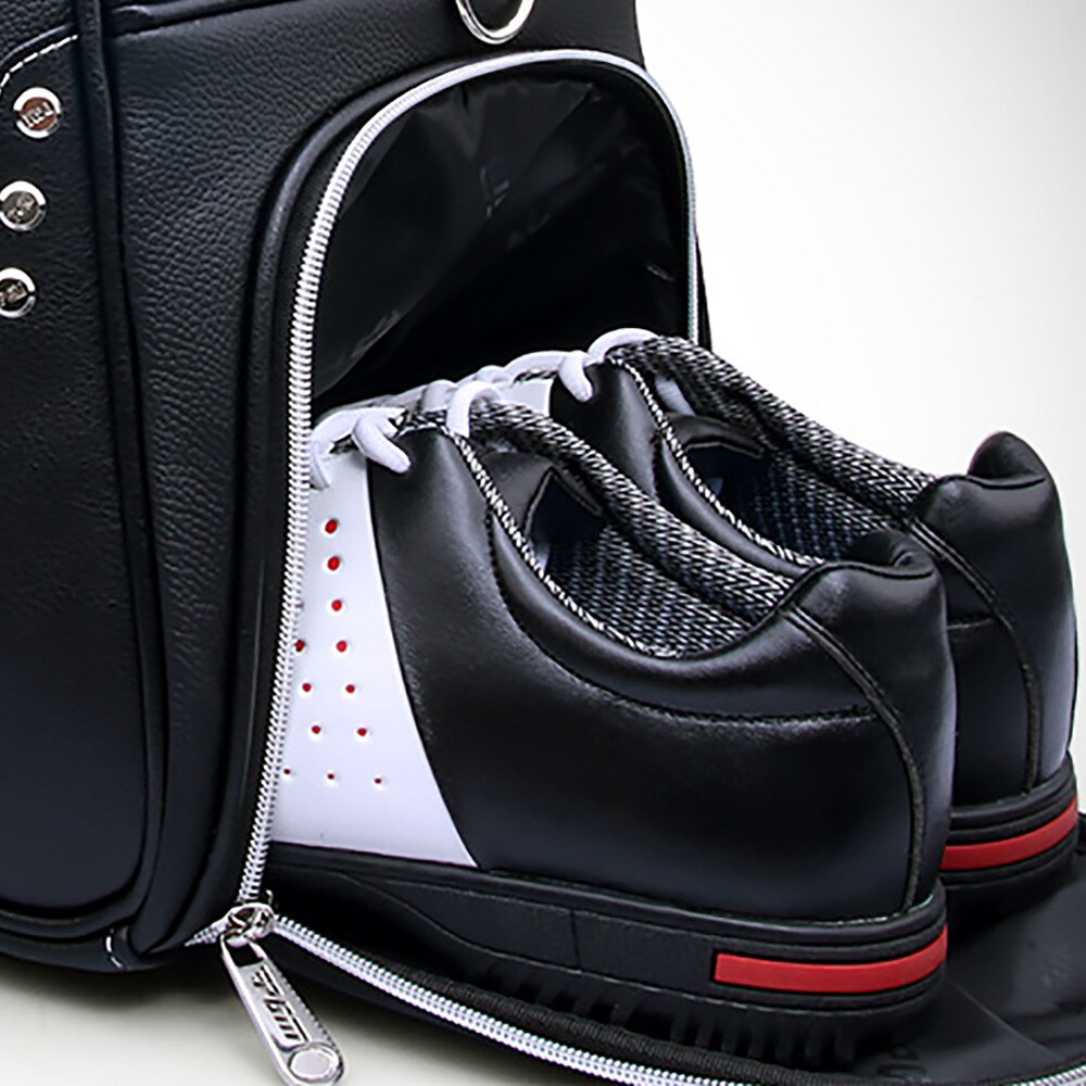 PGM Black Golf Clothing Bag men's motion portable bag Built-in shoes bag Large Capacity Leather YWB021