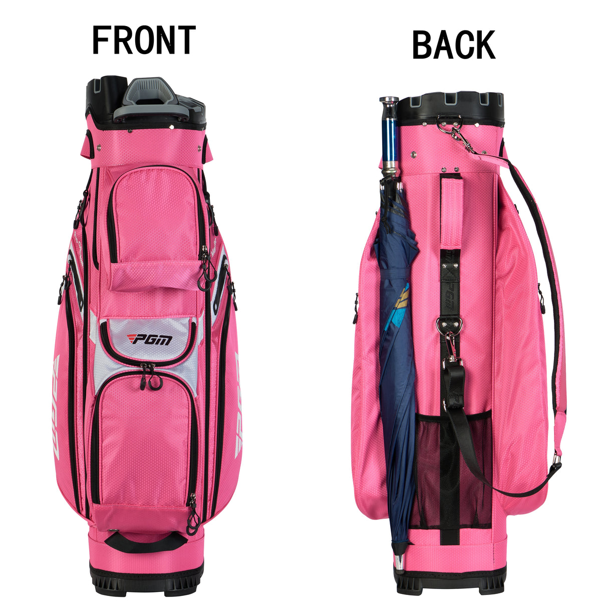 PGM Golf Cart Bag 14 Way Organizer Divider Silent Top Waterproof Bag