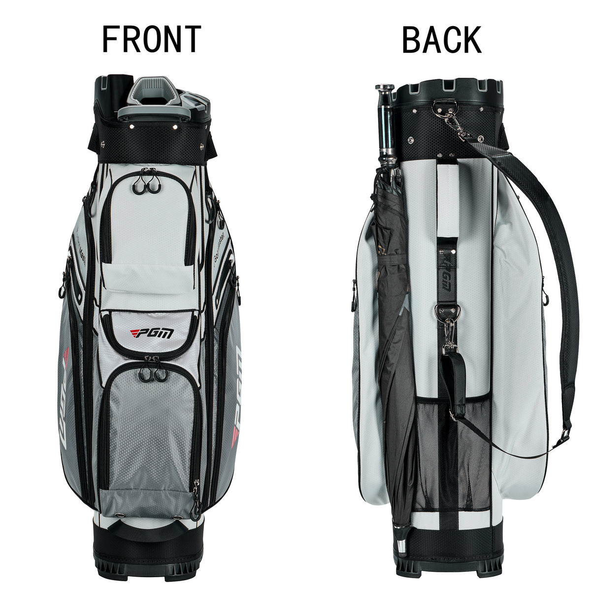 PGM Golf Cart Bag 14 Way Organizer Divider Silent Top Waterproof Bag