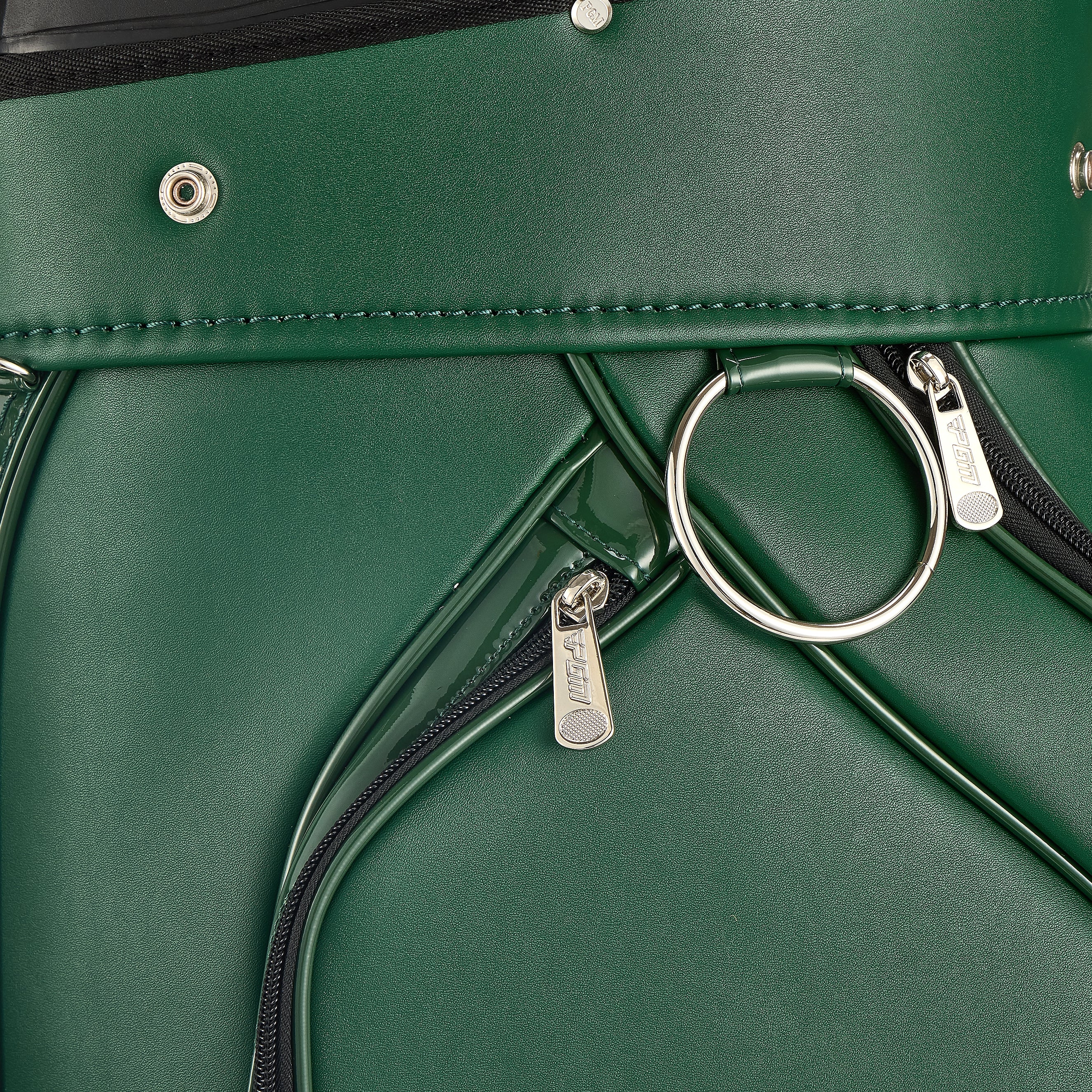 PGM Golf Cart Bag 14 Way Organizer Divider Silent Top Waterproof Bag/Green leather