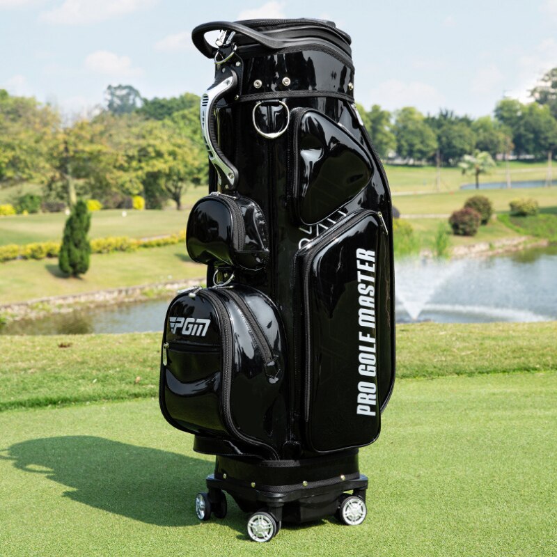 PGM Women Golf Bag Colorful Expansion TPU Waterproof Four-wheel Flat Push Air Consignment Bags Dust-proof Rain Cover Gift QB122